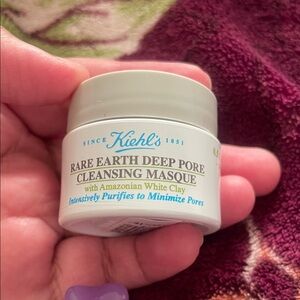 Kiehl's Rare Earth Deep Pore Cleansing Masque — White with Blue Logo